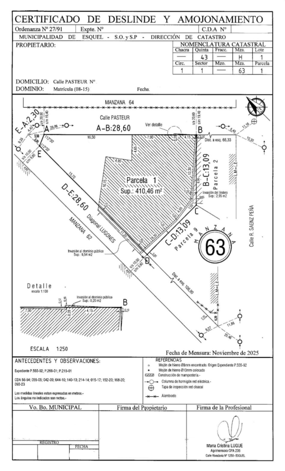 Certificados de Deslinde y Amojonamientos